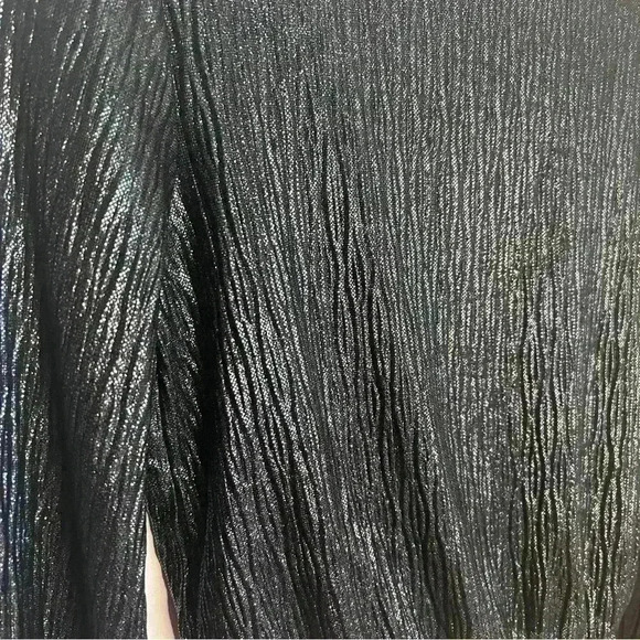 Zara Crop Top, Shiny Silver Black, Size S, EUC - Picture 4 of 4